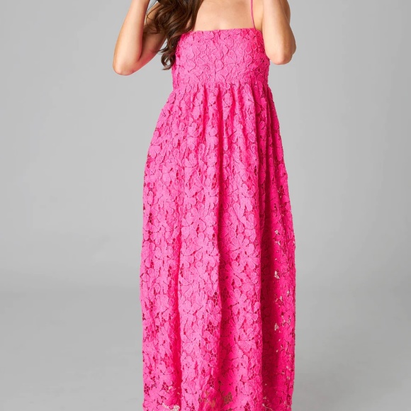 Buddy Love Dresses & Skirts - Buddy Love TIANA LACE MIDI DRESS - HOT PINK